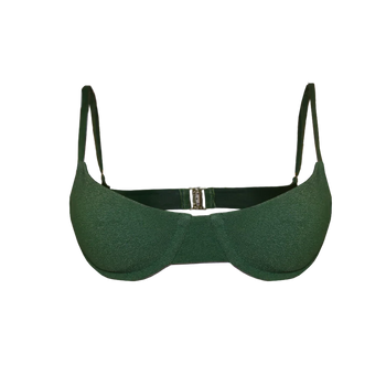 Anchor Top in Moss Green with structured underwire fit