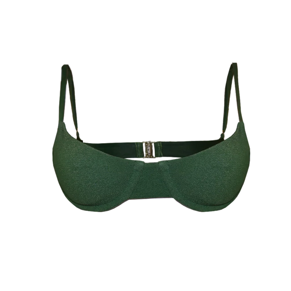 Anchor Top in Moss Green with structured underwire fit