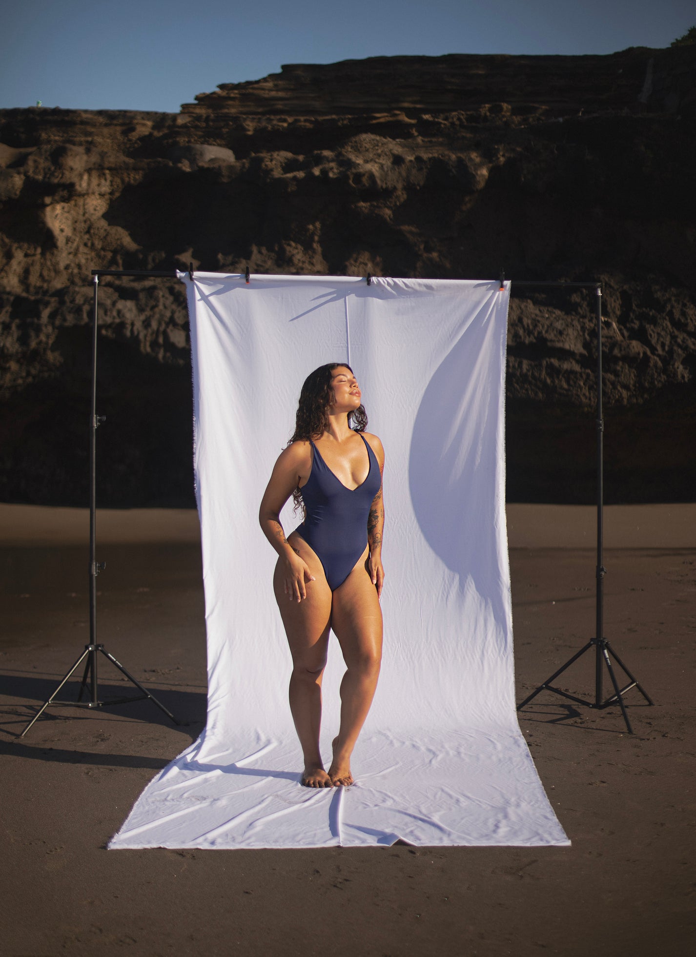 Mare One-Piece in Deep Blue, front view