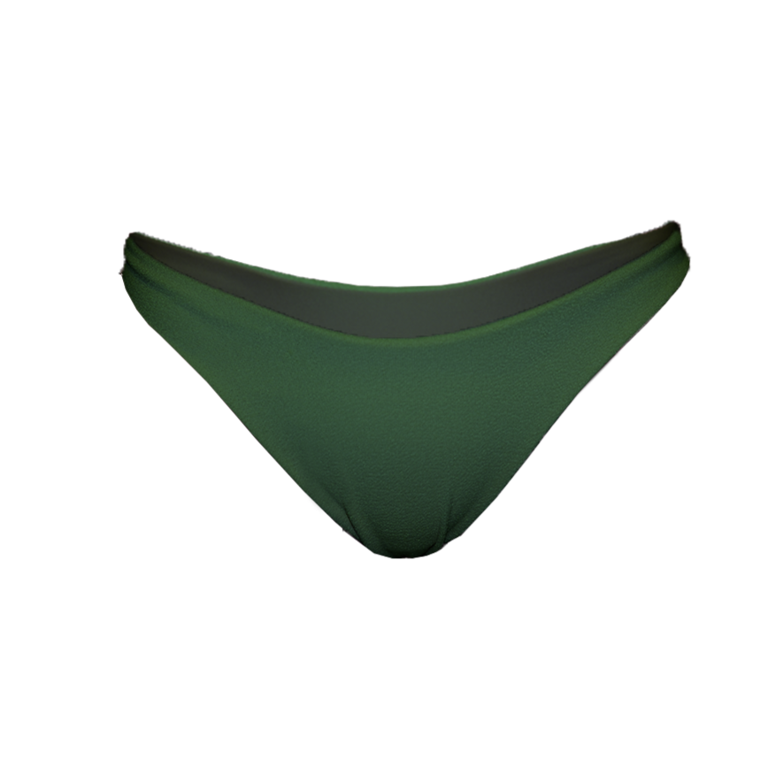 Sail Bottoms in Moss Green with cheeky coverage