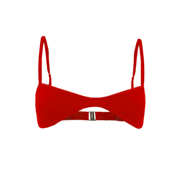 Spill Top in Chilli Red with double-lined fabric and adjustable fit